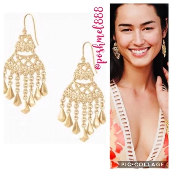 :: Stella & Dot Dainty Lace Alila Chandeliers - Picture 1 of 7